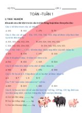 Bài tập cuối tuần môn Toán Lớp 3 sách Kết nối tri thức